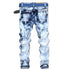 Straight Pants Fashion Men's Ripped Jeans Denim Mid Waisted Jeans